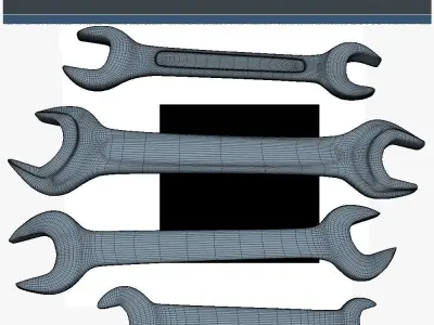 Wrenchs Low SM Low-poly 3D model purchase
