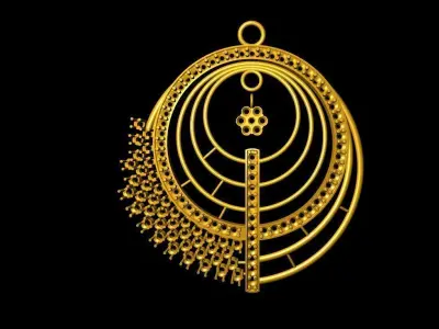 simple round  pendant  3D print model