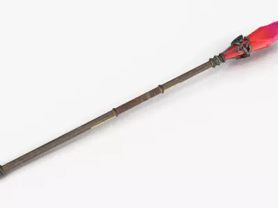 Staff V3 PBR Low-poly 3D model