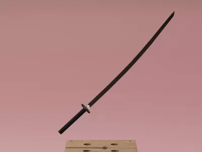 Katana samurai sword 3D model
