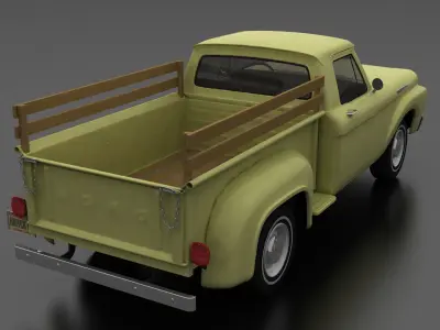 F-Series F-100 Flareside Pickup 1961 Low-poly 3D model