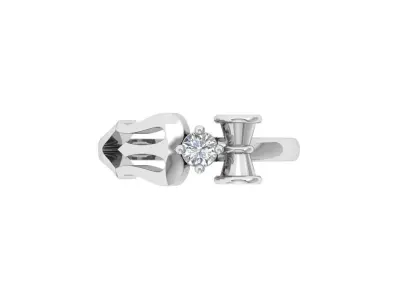 OM Trishul Ring 3D print model