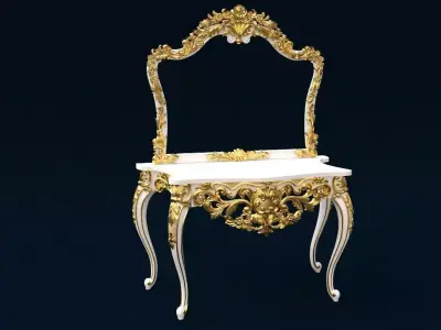  TOILET TABLE WITH MIRROR 3D model