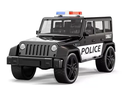 Realistic Emergency Patrol SUV Model 3D model