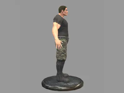 Thug Soldier Low-poly 3D model