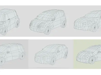 Low-Poly Car Pack 015 - Compact Commuters
