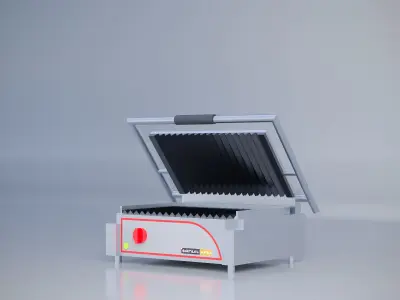 INDUSTRIAL SINGLE TOASTER Low-poly 3D model