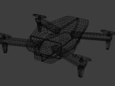 Low Poly Basic Drone Low-poly 3D model