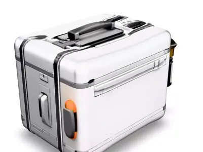 SciFi Suitcase Hard Shell Luggage Low-poly 3D model