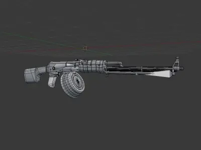 RPK-RPD ak - rifle Low-poly 3D model