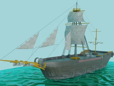Old Ship Low-poly 3D model purchase