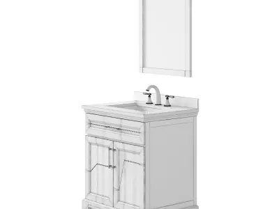 OVE Felix 30 Vintage Grey Vanity 3D model