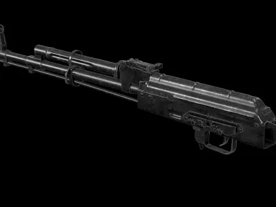 AK74 Receiver Low-poly 3D model