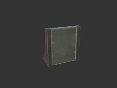 RockBlock LowPoly barrier Free low-poly 3D model
