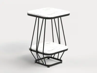 Table 1 Modern Square Coffee Table for Living Room Low-poly 3D model