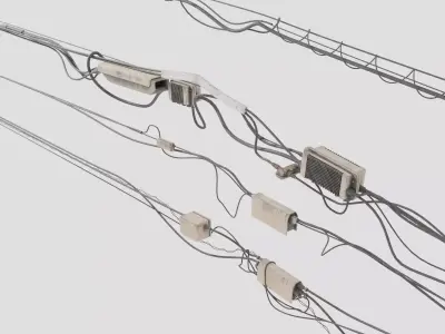 Wires for powerpole 3D model