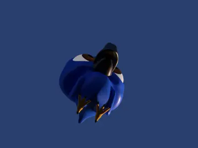 Cartoon Parrot  3D model