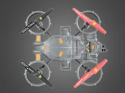 QUADCOPTER drone Low-poly 3D model