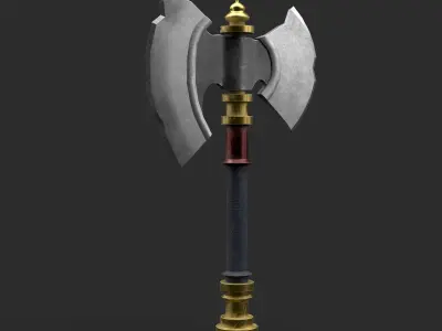 Diablo Inspired Large Axe Low-poly 3D model