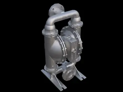 stainless steel pump 3D model
