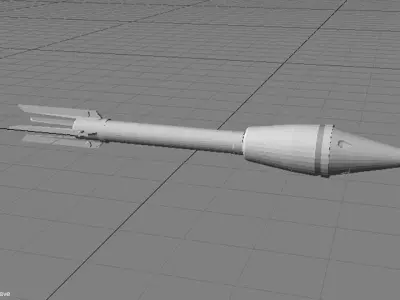 Rocket Launcher - Projectile - M7A1 3D model