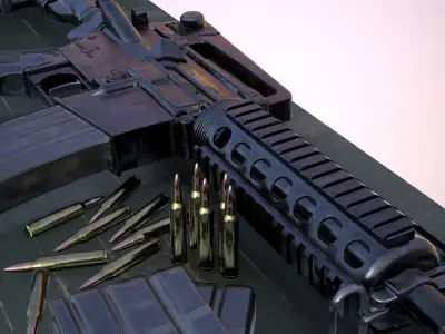 Colt M4 Carbine  Low-poly 3D model