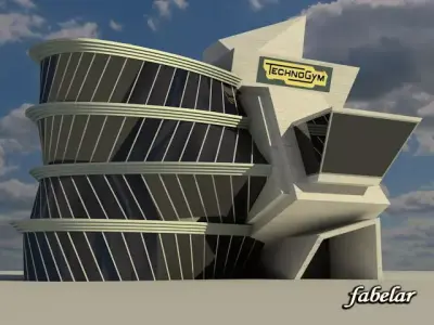Modern gym 3D model