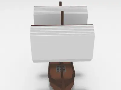 Voxel - Ship - Low-poly 3D Model Low-poly 3D model