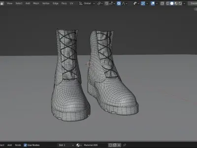 Simple lowpoly military boots Free 3D model