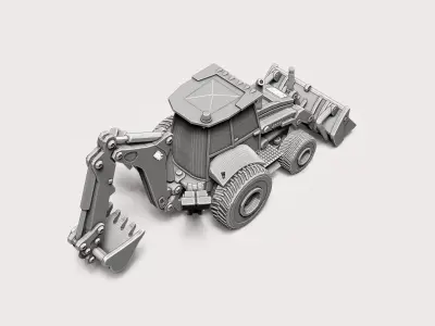 Backhoe Loader RoZ 3D print model
