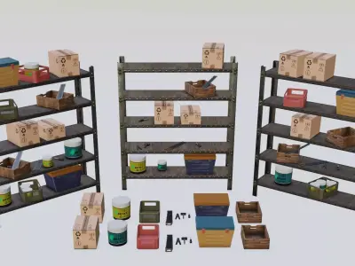 RACK SYSTEM GAME READY Low-poly 3D model