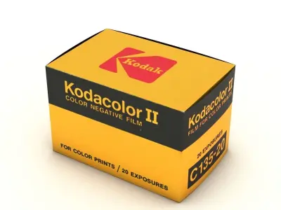 1977 Kodacolor II C 135-20 Color Negative Film Box 3D model