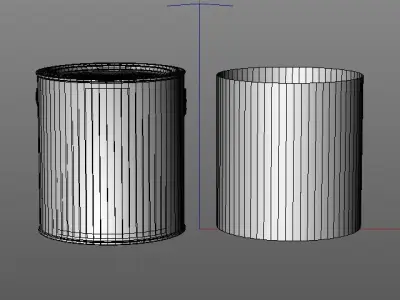 Half gallon paint can with plastic handle  3D model