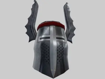 Medieval Jousters Helm Low-poly 3D model
