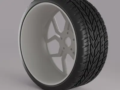 Wheel Highpoly 3D model