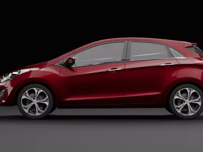 Hyundai i30 Metallic Red Burgundy 3D model