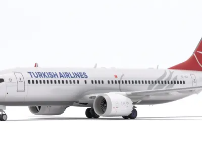 Boeing 737-800 MAX Turkish Airlines 3D model purchase