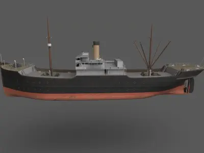 RMS Empress of India 1890 Low-poly 3D model