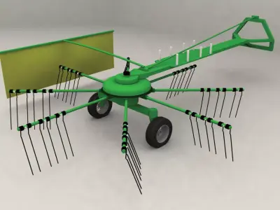 Rotary hay rake 3D model