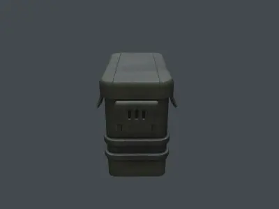 Ammunition box Low-poly 3D model 6