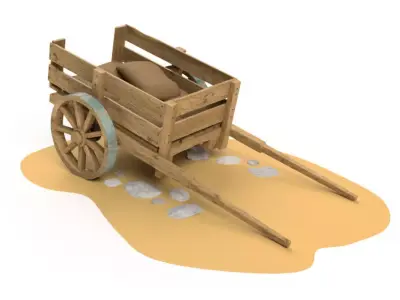 Horse cart 3D model