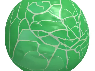 Green Neural Organic Sphere 3D model