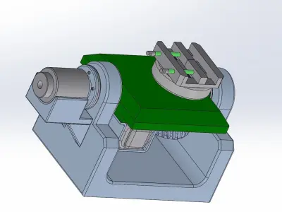 Biaxial angular rotation mechanism 3D model