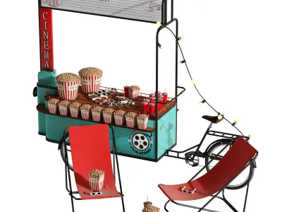 Cycling Cinema set 1 3D model