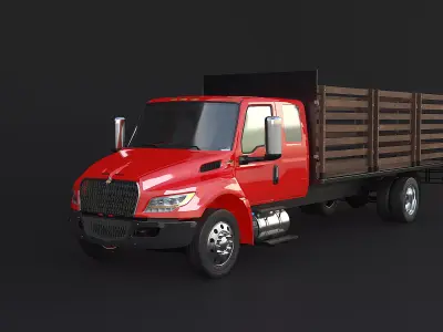 International MV 2023 Extended Cab Flatbed 3D model