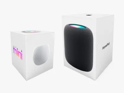 Apple HomePod Packagings Collection 3D model