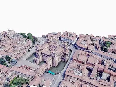 Estense Castle - Castello  Low-poly 3D model