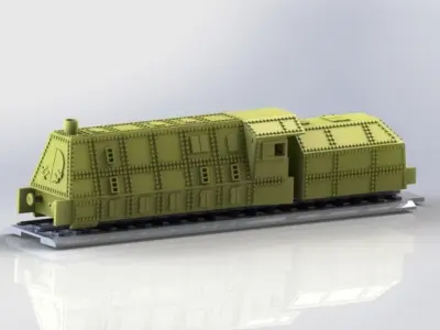 WW2 German Armoured Train 3D print model