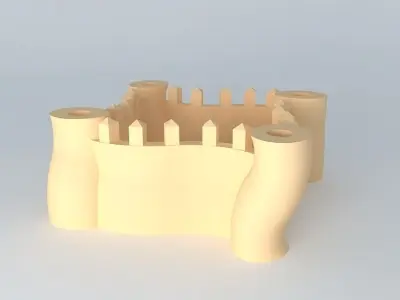 Distorted Castle 2 Free 3D model