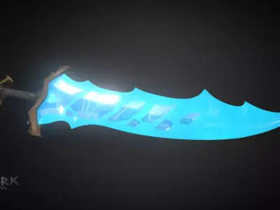 Truthguard the Broken Sword Low-poly 3D model
